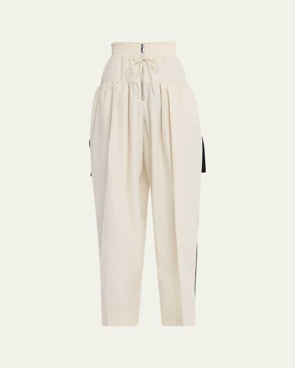 Wide-Leg Zip Pants